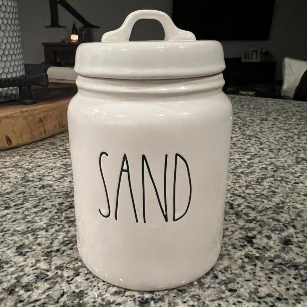 Rae Dunn Sand Beach Ceramic Canister Summer Coastal Nautical - Picture 2 of 14